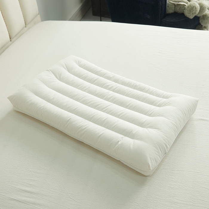 91家纺网 家纺一手货源 找家纺 （总）仁宇枕业 2025新款新品 全棉纯白圆角酒店低枕头枕芯