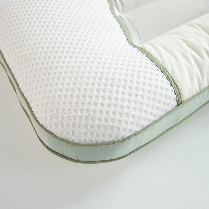 91家纺网 家纺一手货源 找家纺 （总）仁宇枕业 2025新款新品 全棉贡缎绿色决明子枕头枕芯