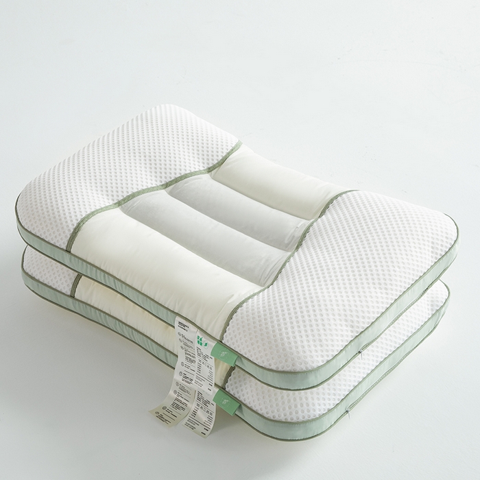 91家纺网 家纺一手货源 找家纺 （总）仁宇枕业 2025新款新品 全棉贡缎绿色决明子枕头枕芯