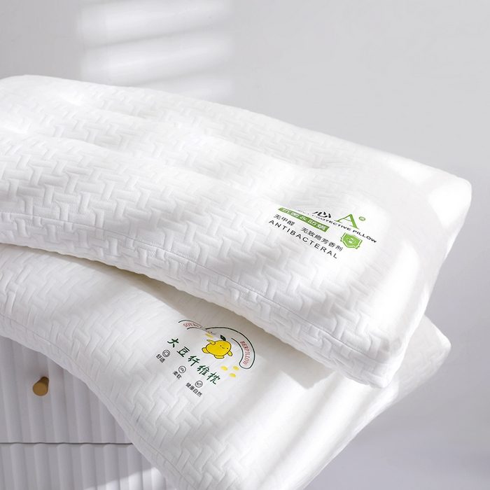 91家纺网 家纺一手货源 找家纺 （总）仁宇枕业 2025新款新品 透气针织棉安心舒睡低枕头枕芯