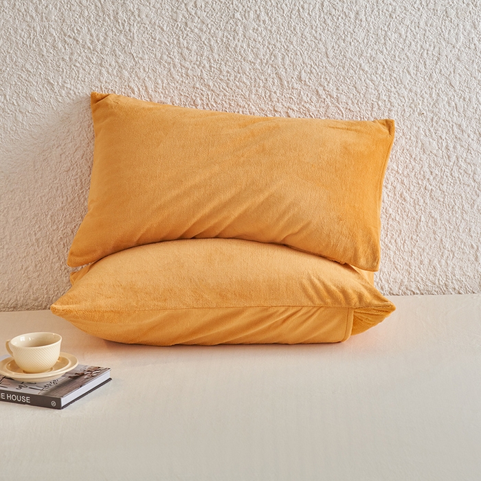 91家纺网 家纺一手货源 找家纺 （总）千朵森 2025新款纯色牛奶绒枕套-芙妮系列单品枕套单件枕套