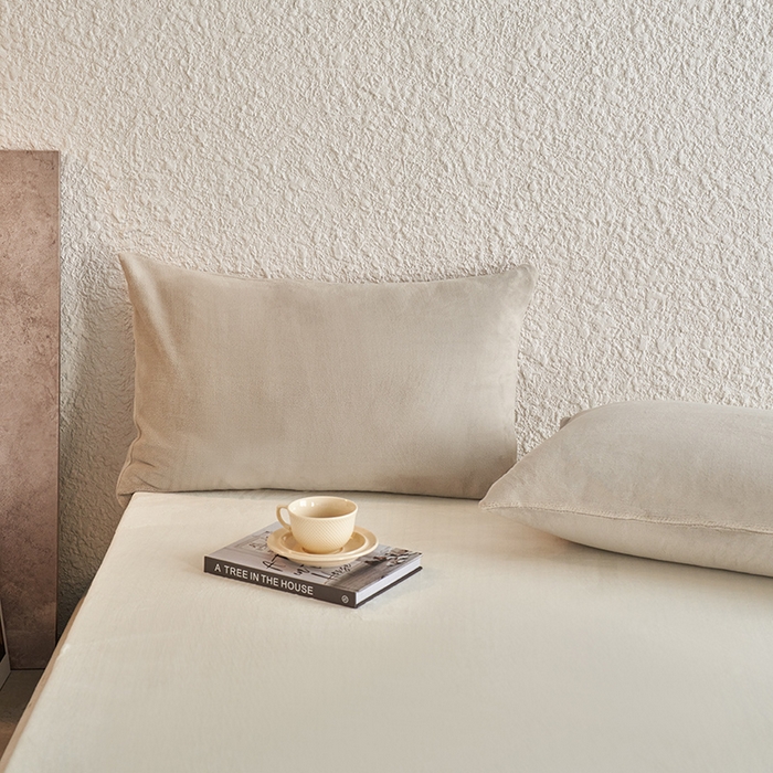 91家纺网 家纺一手货源 找家纺 千朵森 2025新款纯色牛奶绒枕套-芙妮系列单品枕套单件枕套 芙妮-苏木浅灰