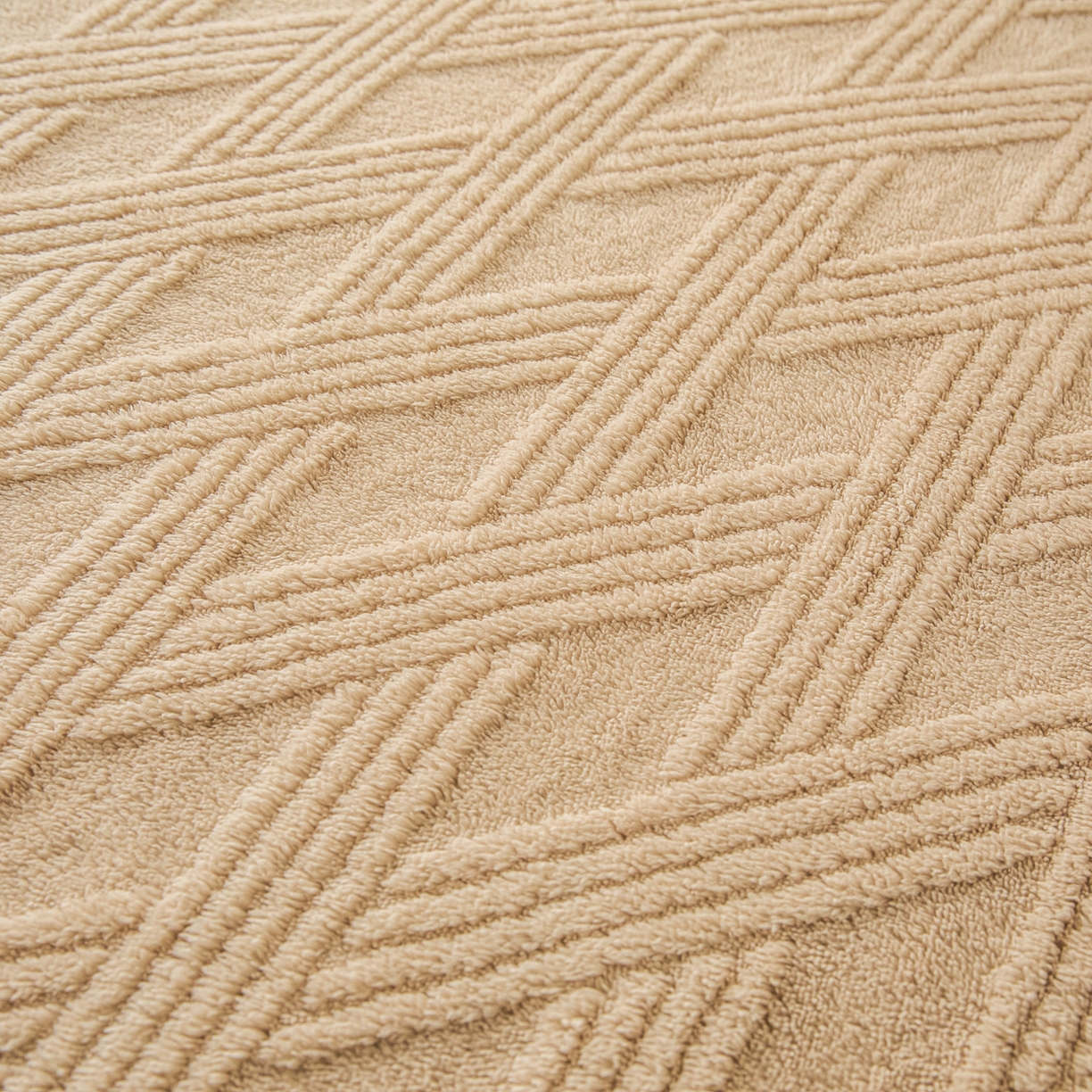 91家纺网 家纺一手货源 找家纺 欧邦 2025新款跨境提花塔芙绒单床笠 床笠单件-素简系列 素简-卡其