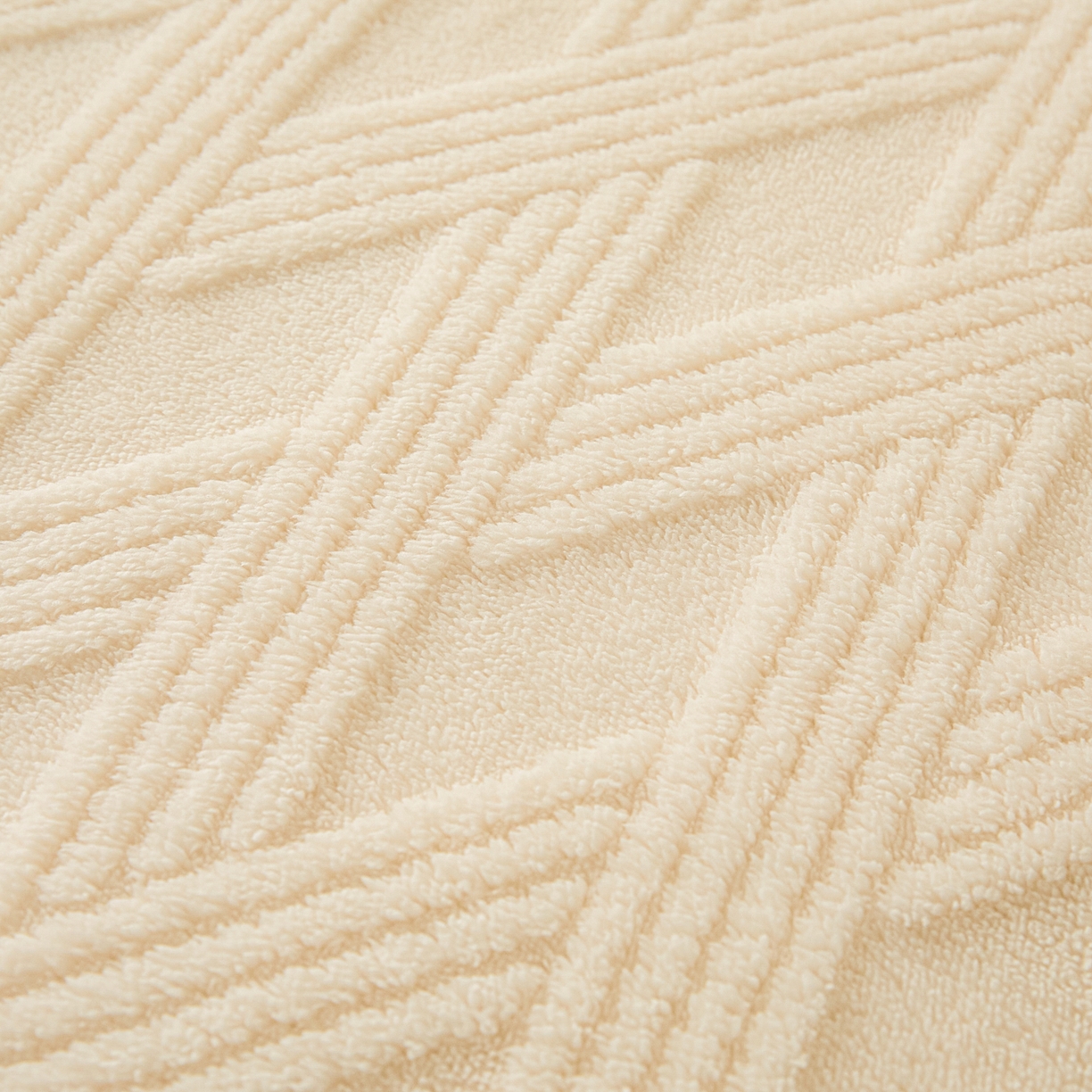 91家纺网 家纺一手货源 找家纺 欧邦 2025新款跨境提花塔芙绒单床笠 床笠单件-素简系列 素简-米白