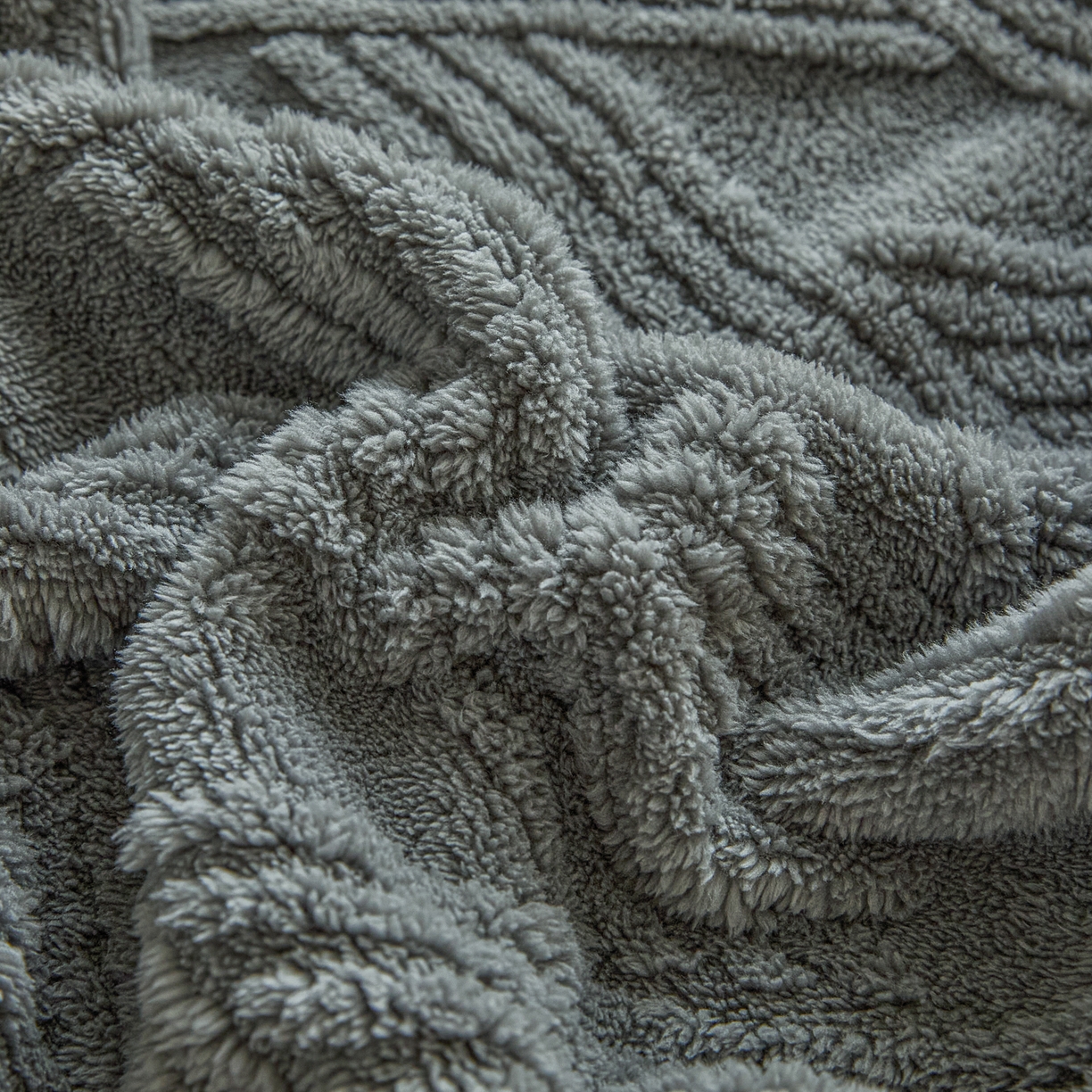 91家纺网 家纺一手货源 找家纺 欧邦 2025新款跨境提花塔芙绒单床笠 床笠单件-素简系列 素简-深灰