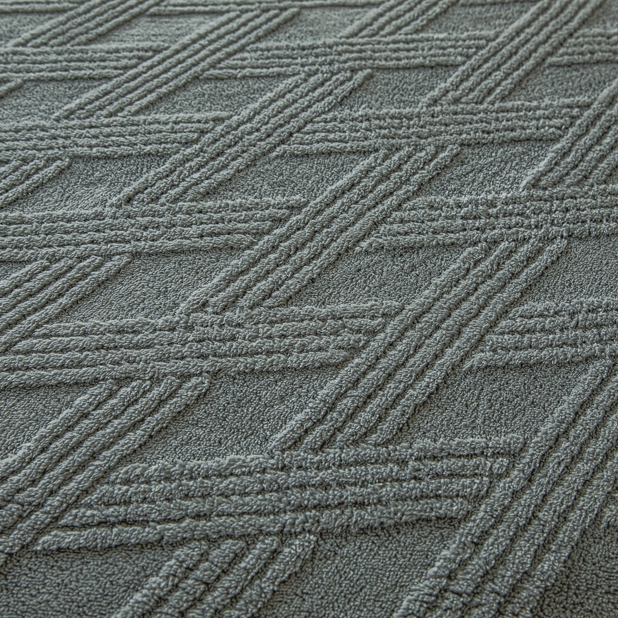 91家纺网 家纺一手货源 找家纺 欧邦 2025新款跨境提花塔芙绒单床笠 床笠单件-素简系列 素简-深灰