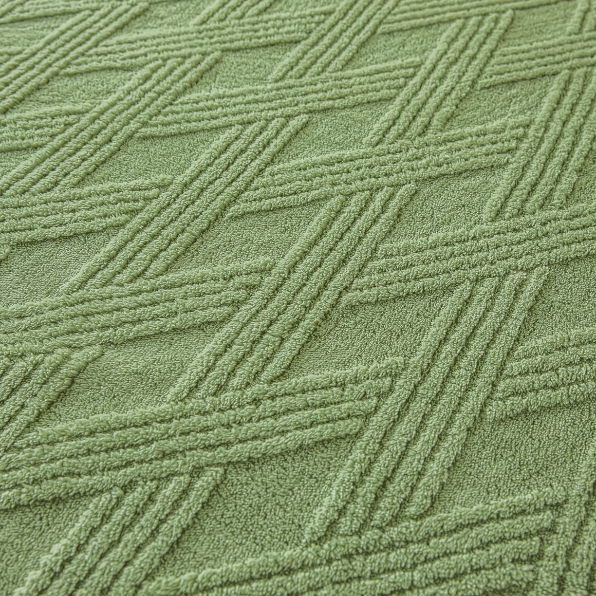 91家纺网 家纺一手货源 找家纺 欧邦 2025新款跨境提花塔芙绒单床笠 床笠单件-素简系列 素简-雅绿