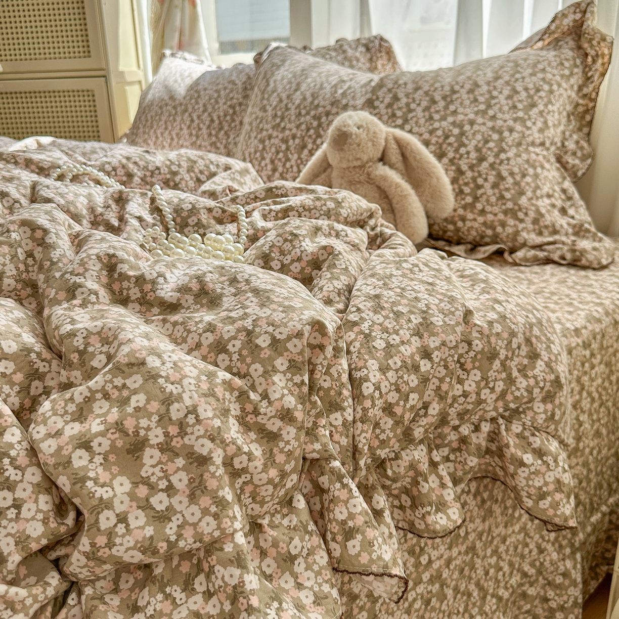 91家纺网 家纺一手货源 找家纺 欧尚 2025新款云柔棉床盖四件套 初恋