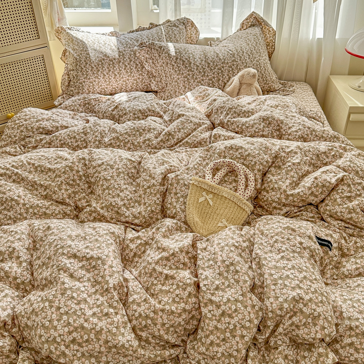 91家纺网 家纺一手货源 找家纺 欧尚 2025新款云柔棉床盖四件套 初恋