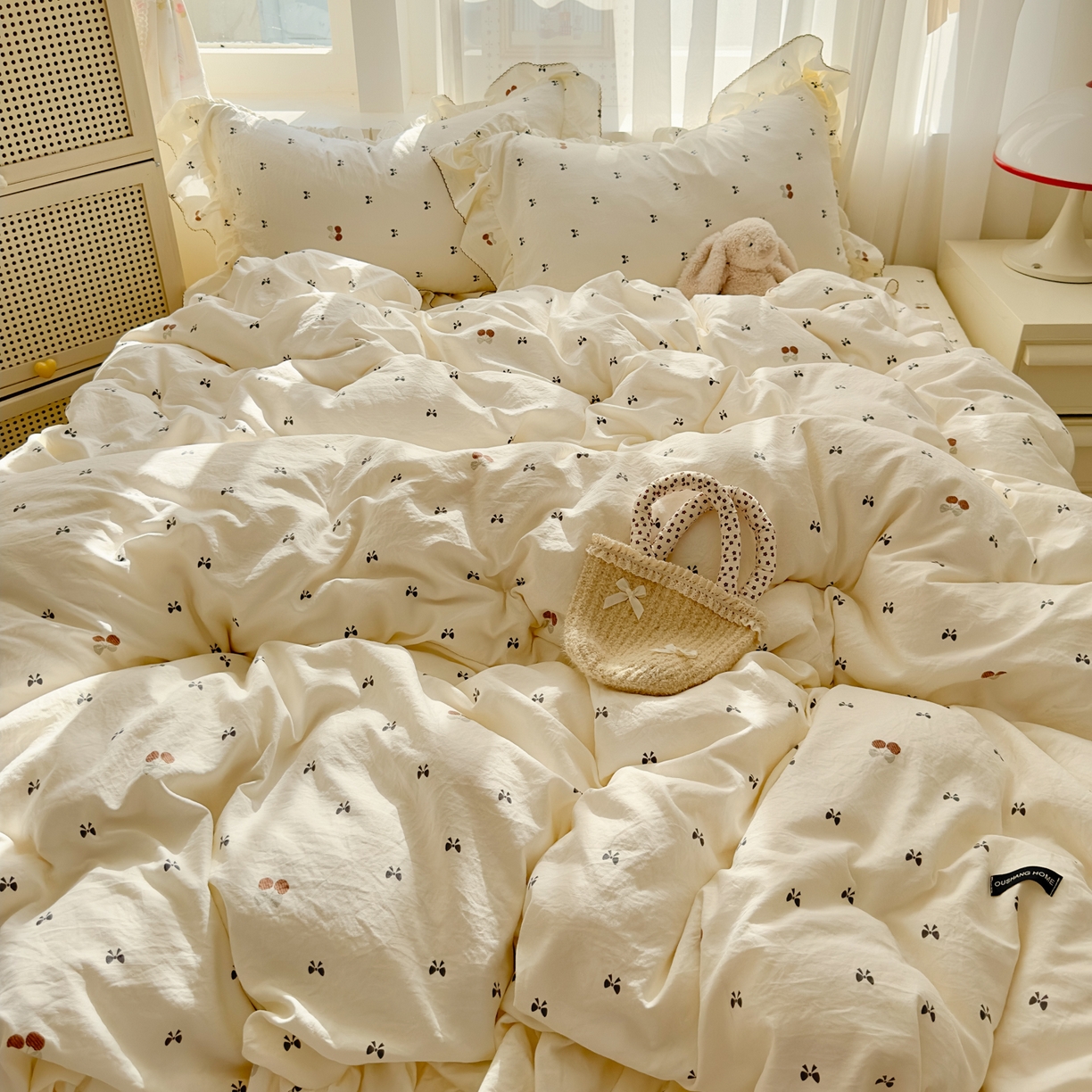 91家纺网 家纺一手货源 找家纺 欧尚 2025新款云柔棉床盖四件套 梦屿