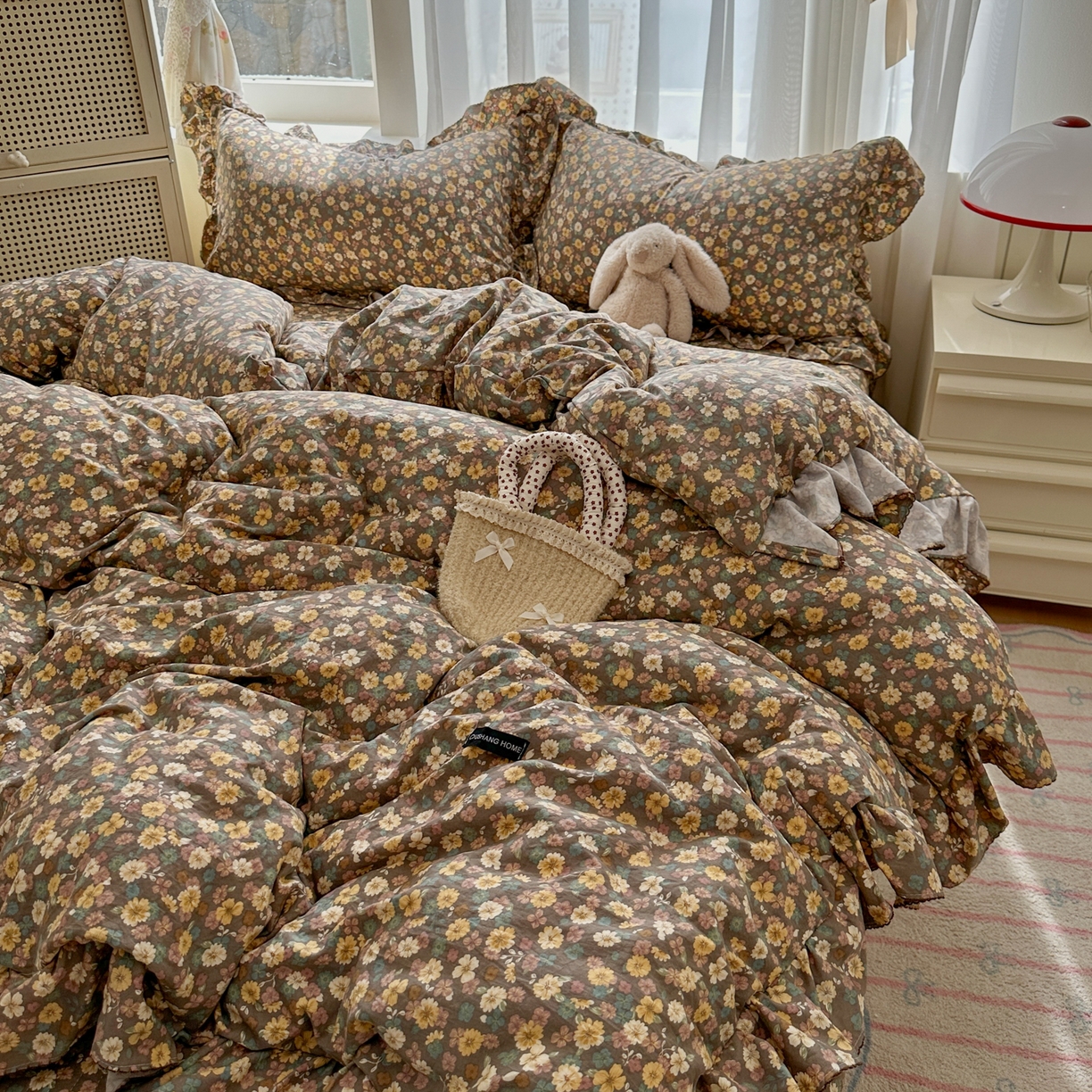 欧尚 2025新款云柔棉床盖四件套 瑾夕