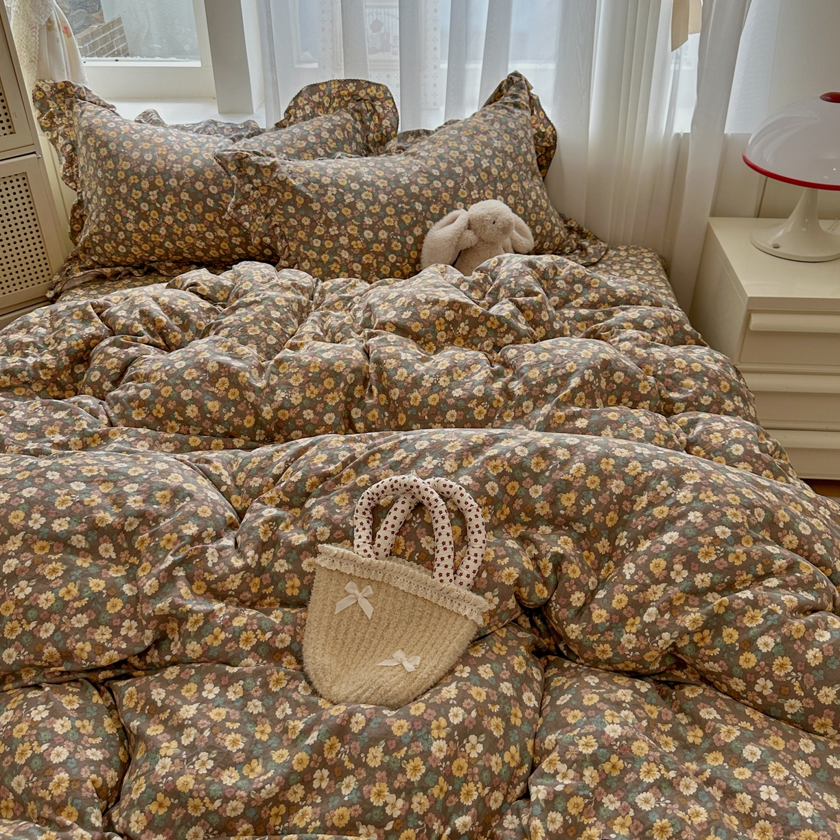 91家纺网 家纺一手货源 找家纺 欧尚 2025新款云柔棉床盖四件套 瑾夕