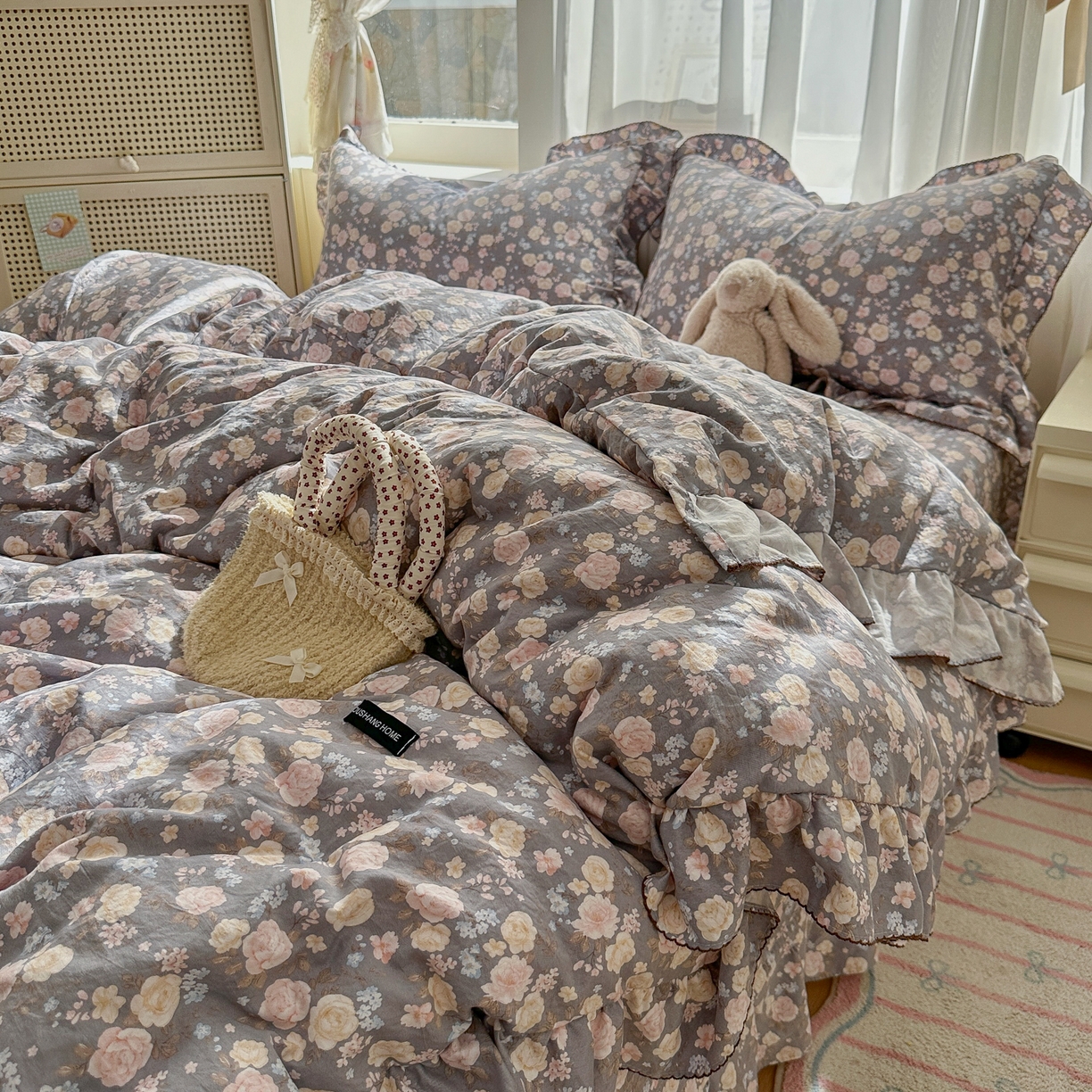 欧尚 2025新款云柔棉床盖四件套 香漫