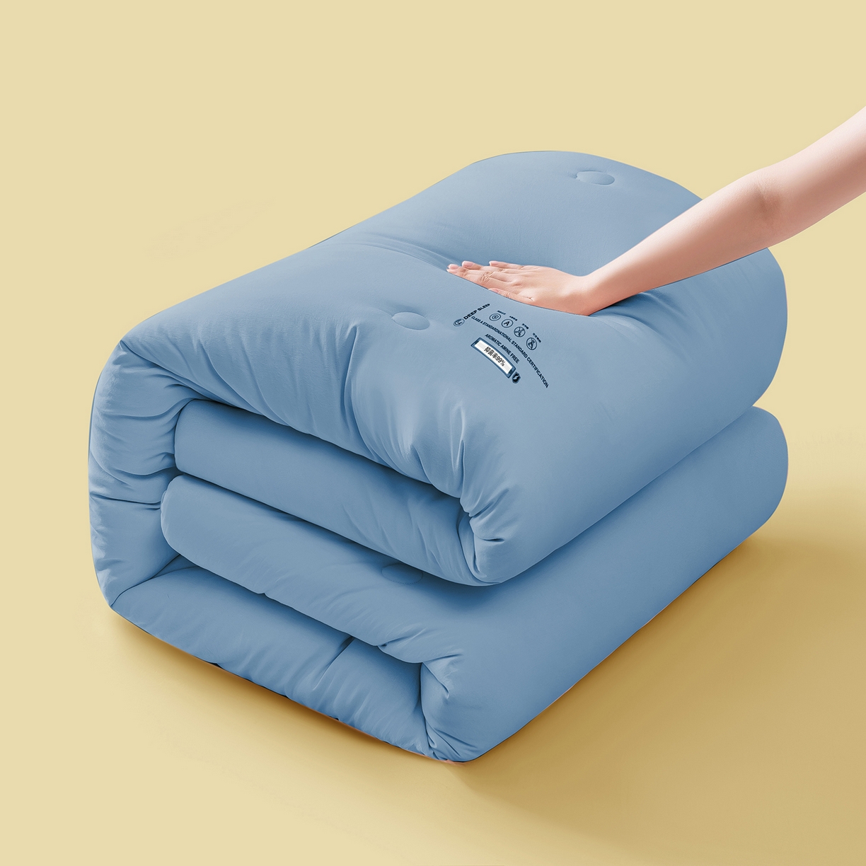 91家纺网 家纺一手货源 找家纺 品乐家纺 2025新款飞边大豆被烫画冬被被子被芯冬被 珍珠兰