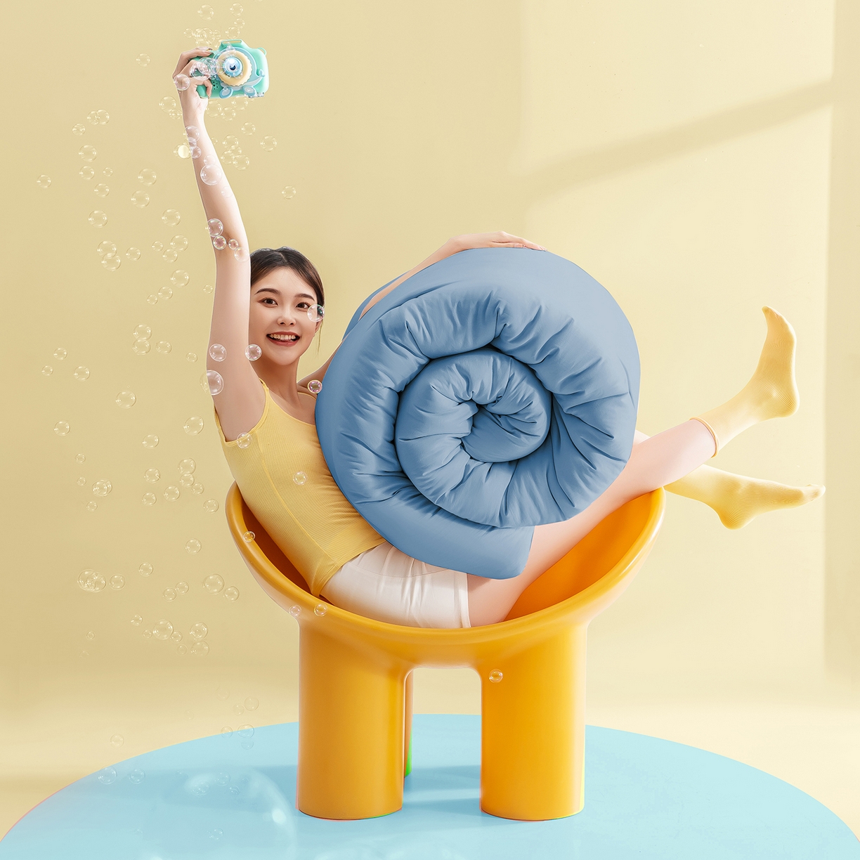 91家纺网 家纺一手货源 找家纺 品乐家纺 2025新款飞边大豆被烫画冬被被子被芯冬被 珍珠兰