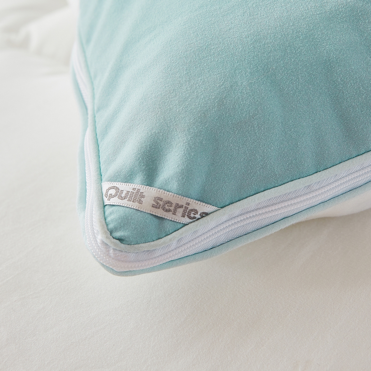 91家纺网 家纺一手货源 找家纺 品乐家纺 2025新款亲肤速暖大豆子母被被子被芯冬被 莫奈绿