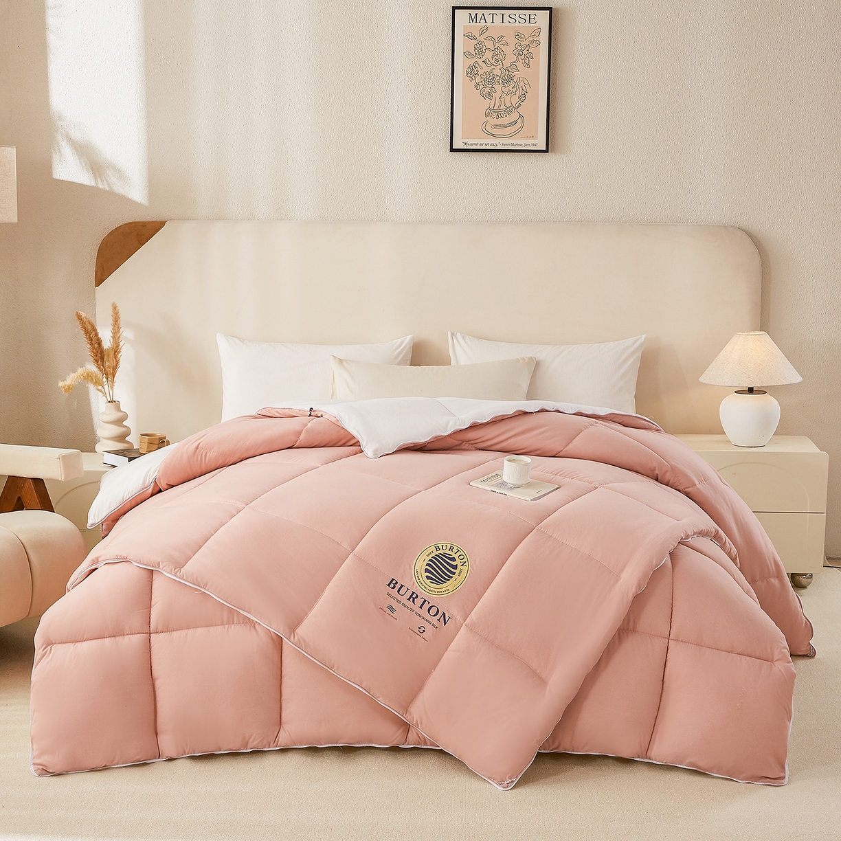 91家纺网 家纺一手货源 找家纺 品乐家纺 2025新款亲肤速暖大豆子母被被子被芯冬被 香蜜玉