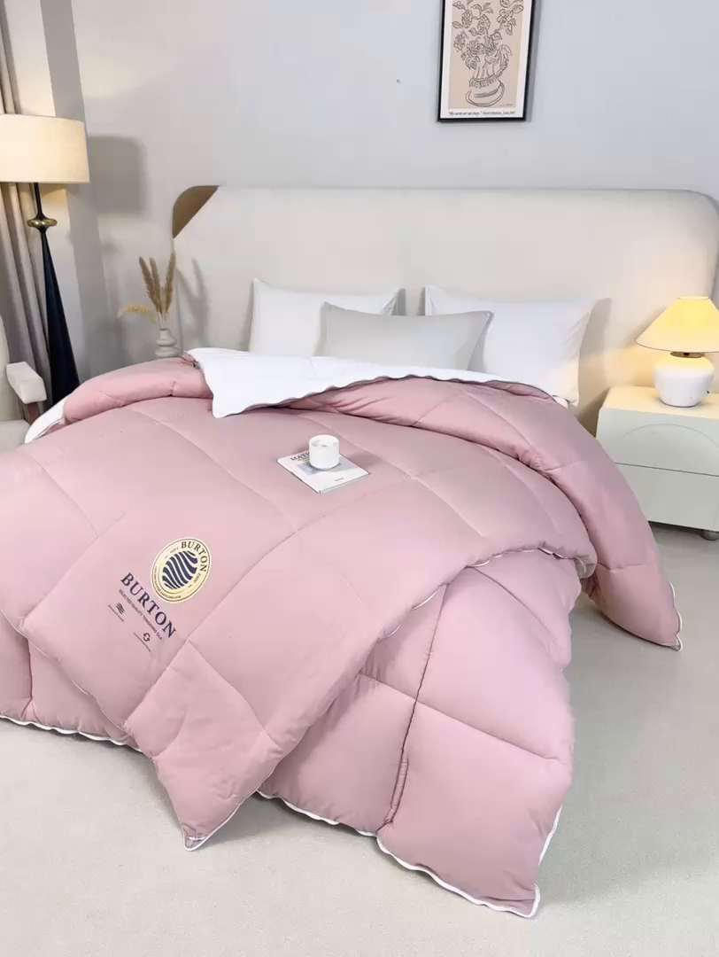 91家纺网 家纺一手货源 找家纺 品乐家纺 2025新款亲肤速暖大豆子母被被子被芯冬被 香蜜玉