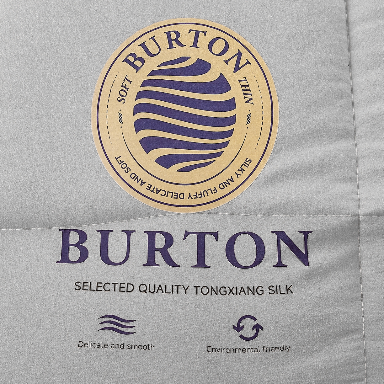 91家纺网 家纺一手货源 找家纺 品乐家纺 2025新款亲肤速暖大豆子母被被子被芯冬被 影雾灰