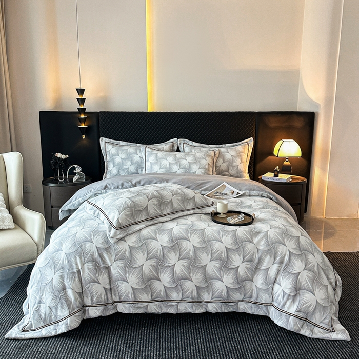 91家纺网 家纺一手货源 找家纺 （总）诺梵家纺 2025新款8.2斤宽边织带雕花绒牛奶绒四件套