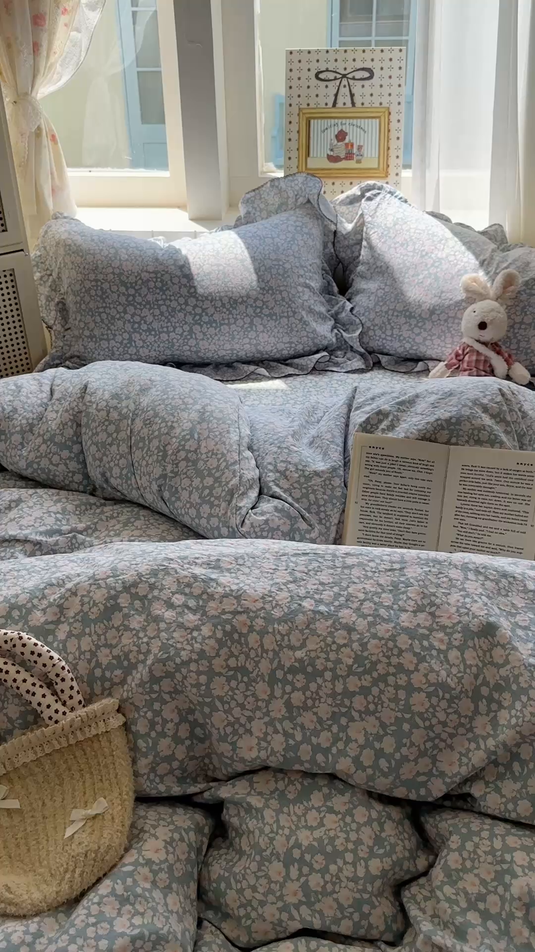 91家纺网 家纺一手货源 找家纺 欧尚 2025新款云柔棉床盖四件套 蓝郁