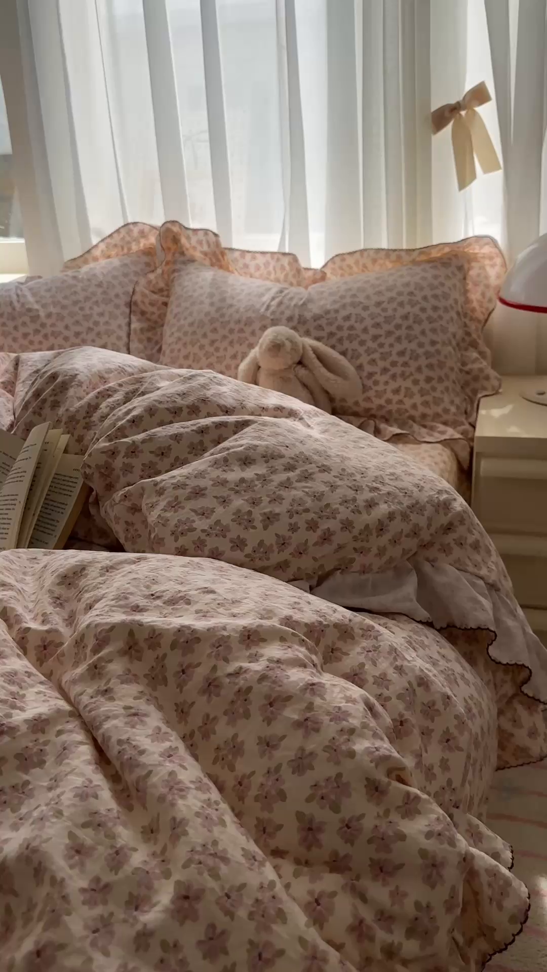 91家纺网 家纺一手货源 找家纺 欧尚 2025新款云柔棉床盖四件套 桃夭夭