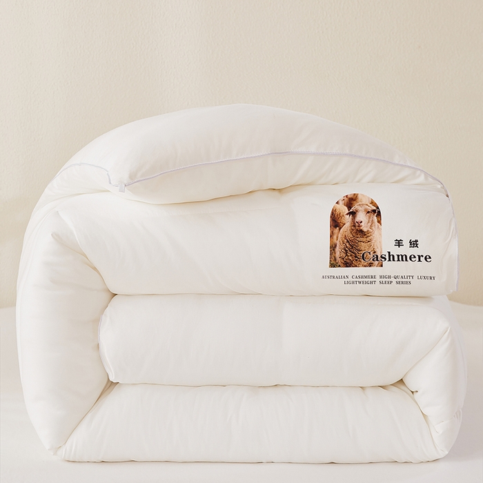 91家纺网 家纺一手货源 找家纺 品乐家纺 2025新款A类澳洲进口羊毛被被子被芯 尊贵白