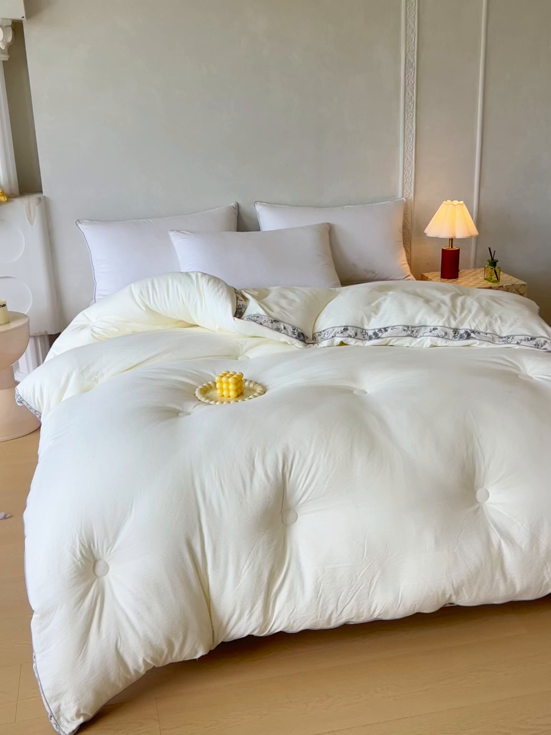 91家纺网 家纺一手货源 找家纺 （总）品乐家纺 2025新款立体花双边大豆被被子被芯