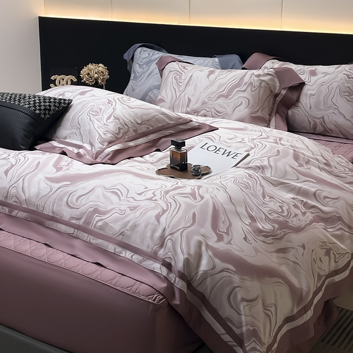 91家纺网 家纺一手货源 找家纺 （总）2025新款高端轻奢A类母婴级长绒棉全工艺刺绣四件套纯棉全棉高端秋冬爆款床上用品