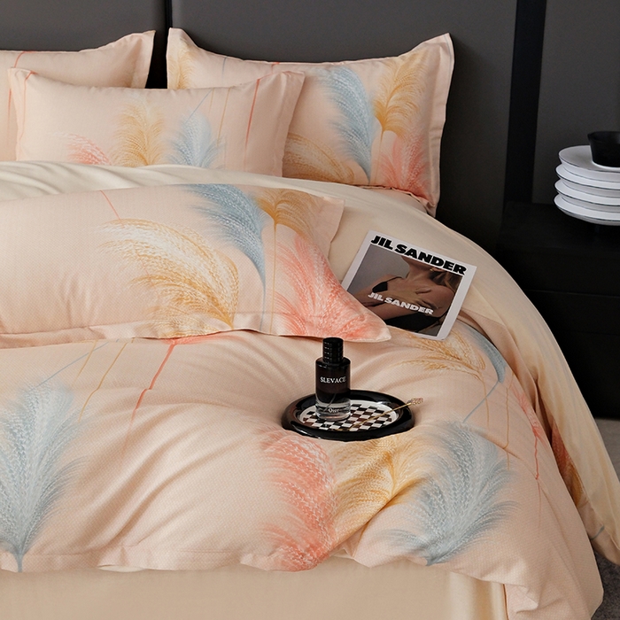 91家纺网 家纺一手货源 找家纺 遇安家纺 2025新款加厚全棉生态磨毛印花四件套 铃兰