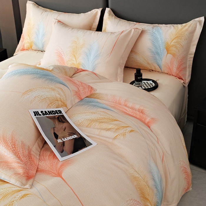 91家纺网 家纺一手货源 找家纺 遇安家纺 2025新款加厚全棉生态磨毛印花四件套 铃兰