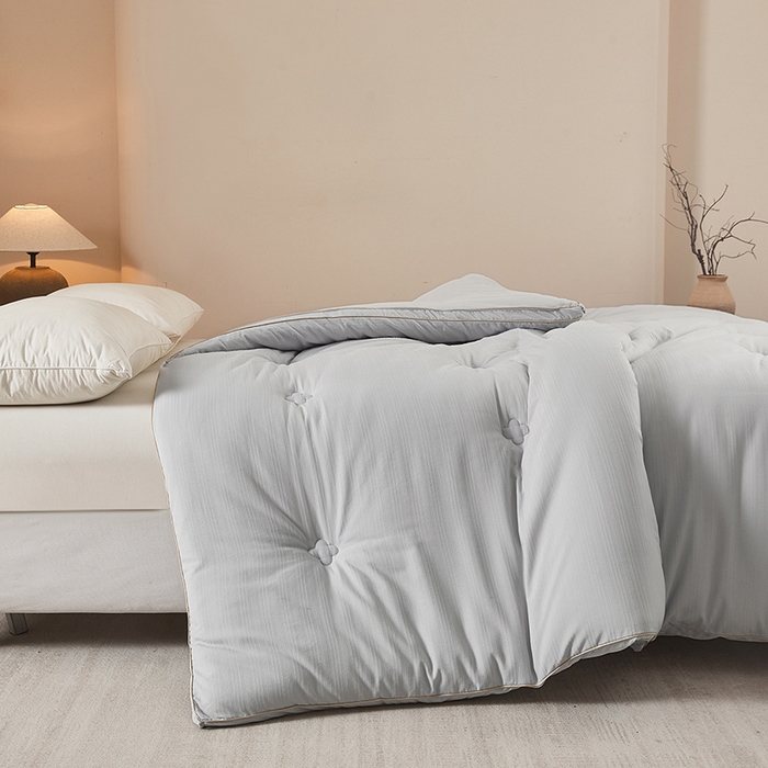 91家纺网 家纺一手货源 找家纺 罗布斯 2025新款A类立体提花大豆被被子被芯二合一子母被学生宿舍夏被空调被夏凉被春秋被直播冬被【含买家秀】 星辰灰