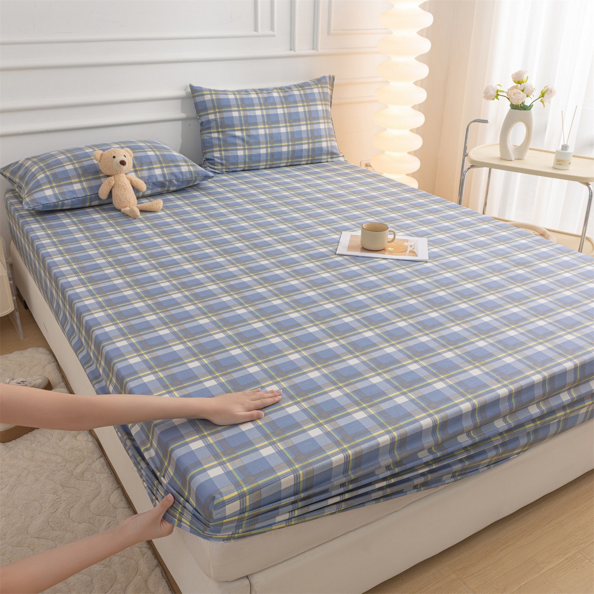 91家纺网 家纺一手货源 找家纺 （总）恒爱家纺 2025新款亲肤舒适全棉纯棉A类单床笠单品床笠单件床笠