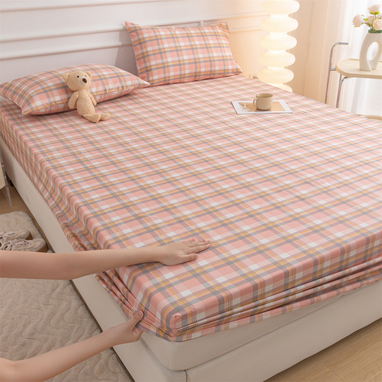 91家纺网 家纺一手货源 找家纺 （总）恒爱家纺 2025新款亲肤舒适全棉纯棉A类单床笠单品床笠单件床笠