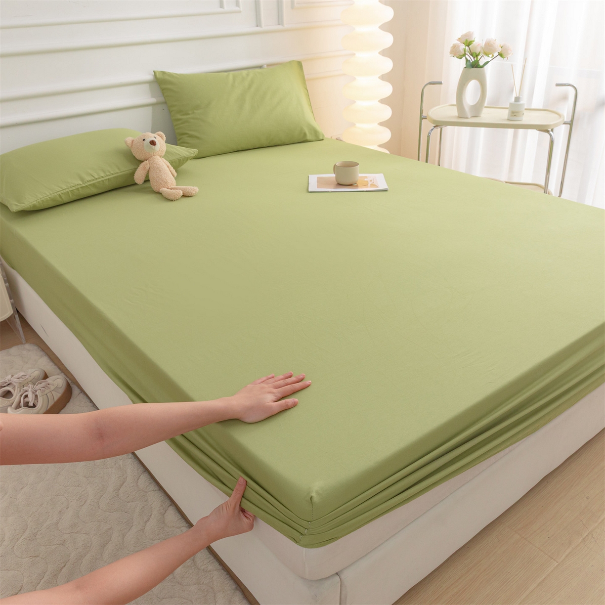 91家纺网 家纺一手货源 找家纺 （总）恒爱家纺 2025新款亲肤舒适全棉纯棉A类单床笠单品床笠单件床笠