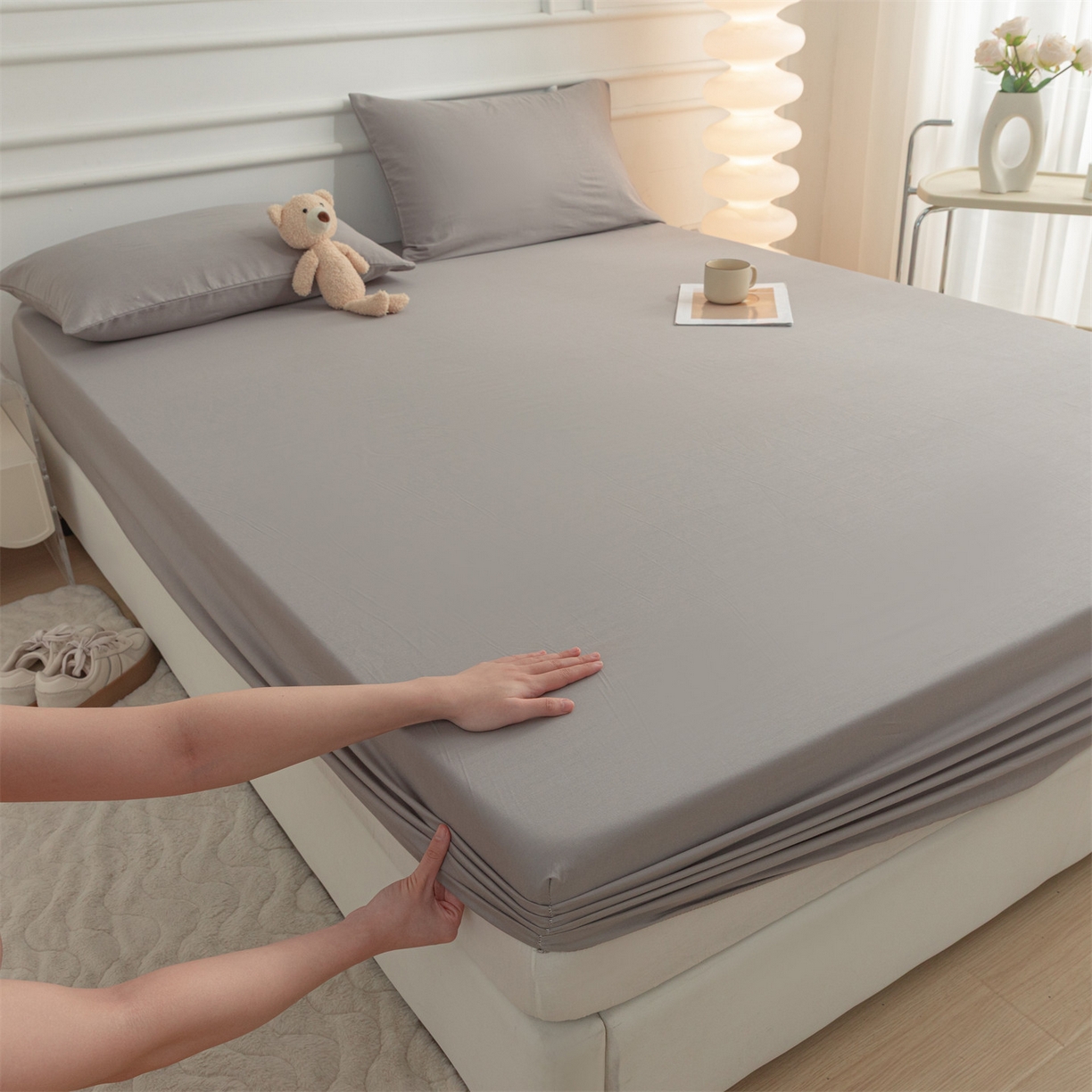 91家纺网 家纺一手货源 找家纺 （总）恒爱家纺 2025新款亲肤舒适全棉纯棉A类单床笠单品床笠单件床笠