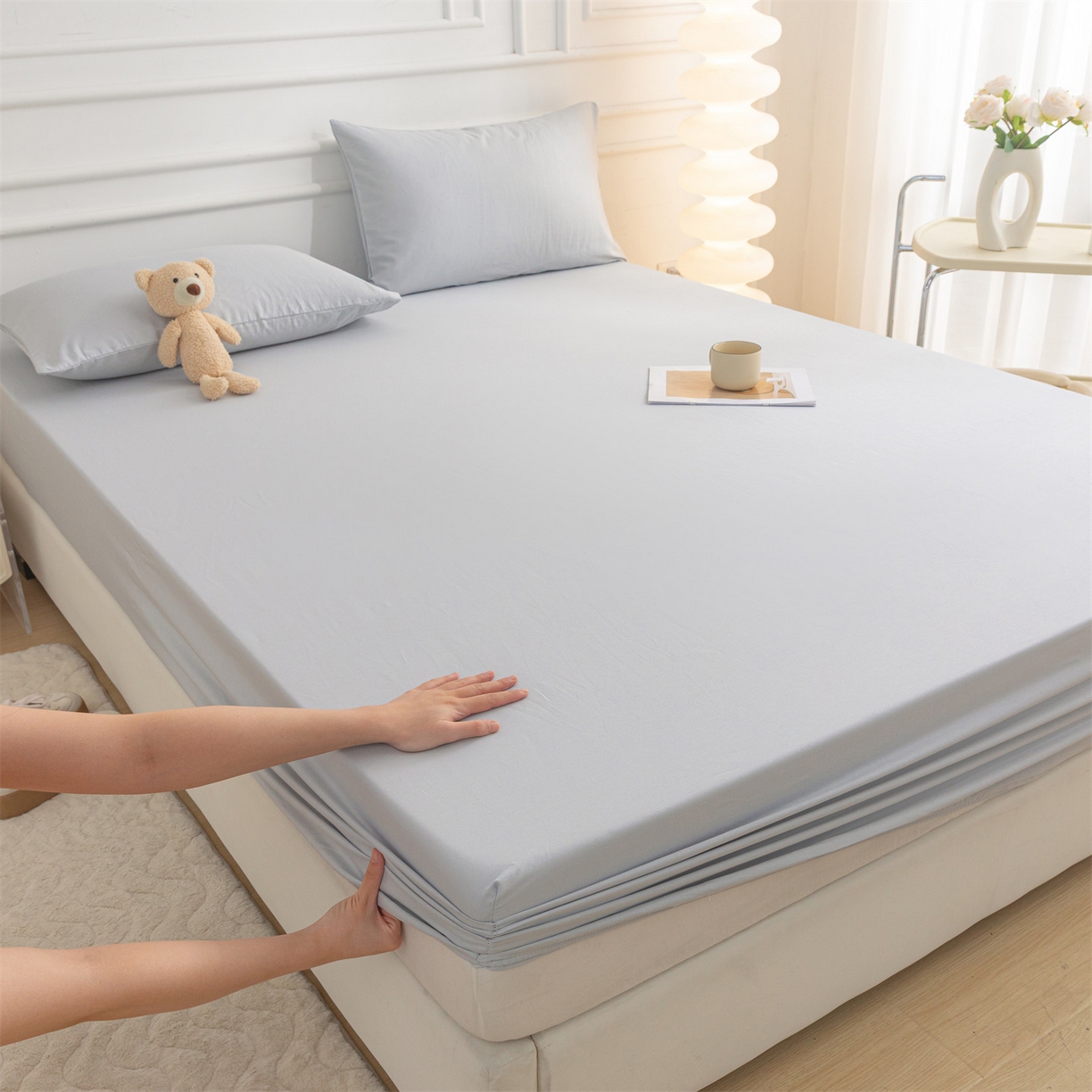 91家纺网 家纺一手货源 找家纺 （总）恒爱家纺 2025新款亲肤舒适全棉纯棉A类单床笠单品床笠单件床笠