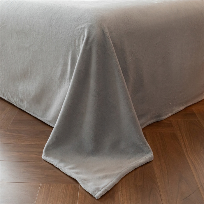 91家纺网 家纺一手货源 找家纺 启程家纺 2025新款A类加厚兔毛220克牛奶绒拼角四件套 觅森-紫