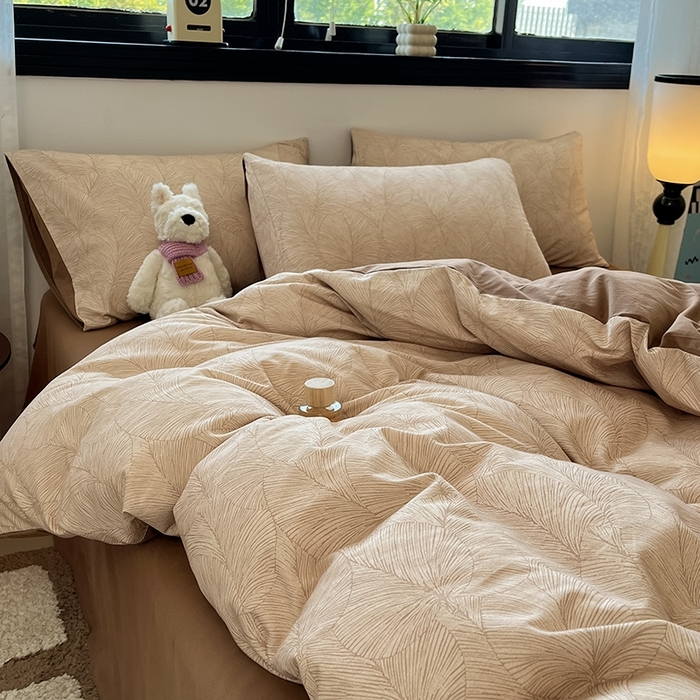 91家纺网 家纺一手货源 找家纺 （总）吉象家纺 2025新款全棉纯棉加厚磨毛印花四件套