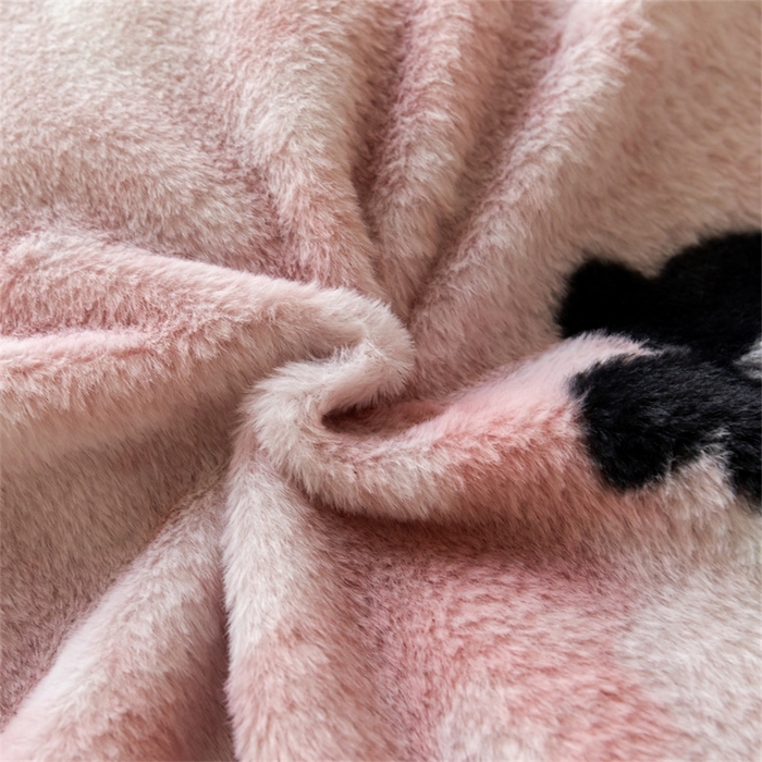 91家纺网 家纺一手货源 找家纺 启程家纺 2025新款A类加厚兔毛220克牛奶绒拼角四件套 玉蝴蝶