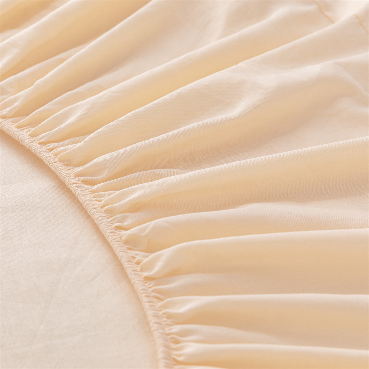 91家纺网 家纺一手货源 找家纺 恒爱家纺 2025新款亲肤舒适全棉纯棉A类单床笠单品床笠单件床笠 米杏