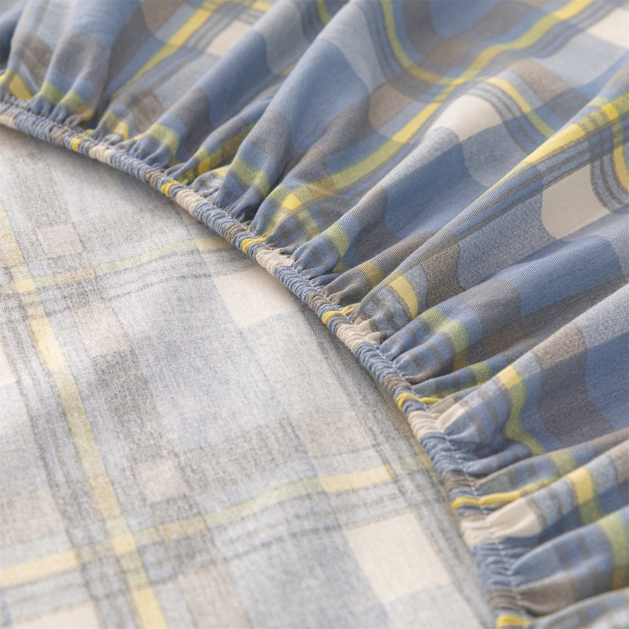 91家纺网 家纺一手货源 找家纺 恒爱家纺 2025新款亲肤舒适全棉纯棉A类单床笠单品床笠单件床笠 莫尼蓝