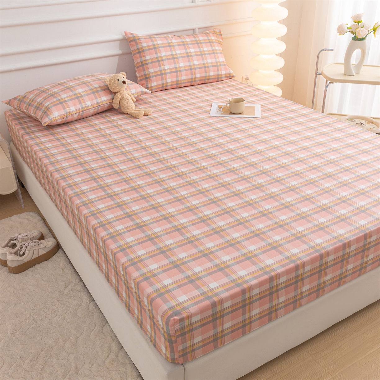 91家纺网 家纺一手货源 找家纺 恒爱家纺 2025新款亲肤舒适全棉纯棉A类单床笠单品床笠单件床笠 莫尼玉