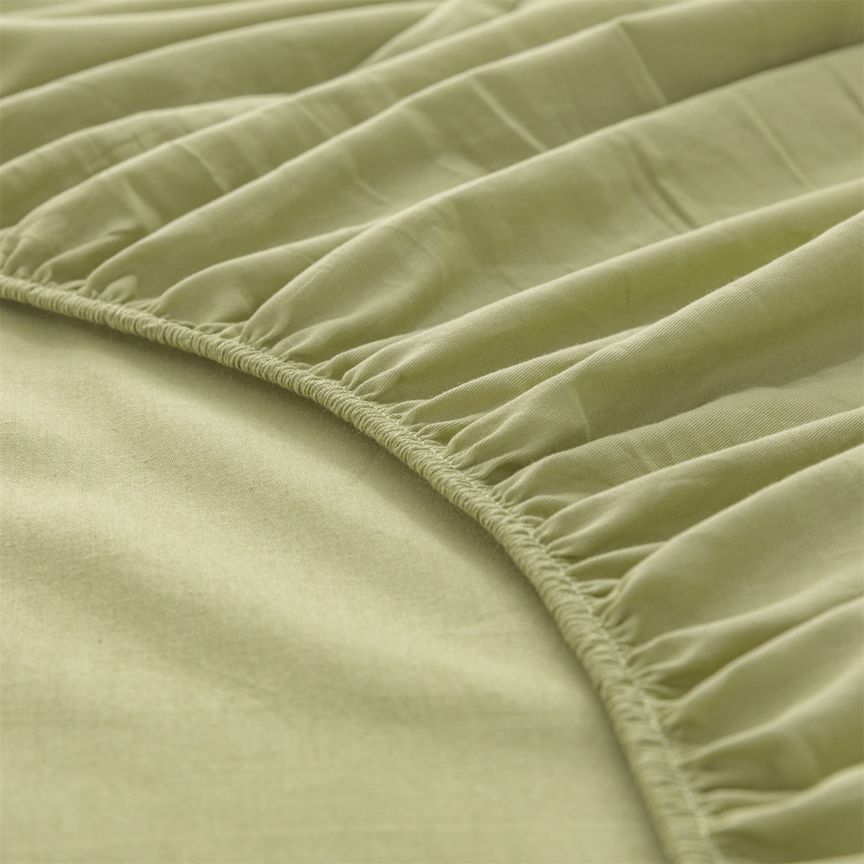 91家纺网 家纺一手货源 找家纺 恒爱家纺 2025新款亲肤舒适全棉纯棉A类单床笠单品床笠单件床笠 牛油果绿