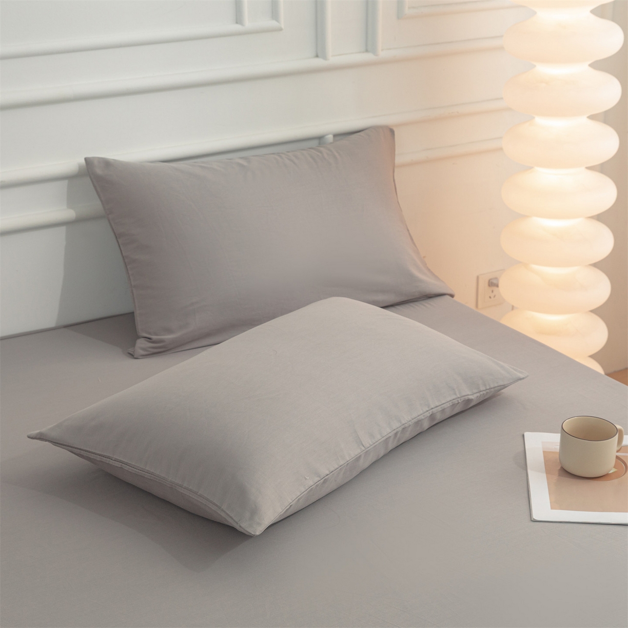 91家纺网 家纺一手货源 找家纺 恒爱家纺 2025新款亲肤舒适全棉纯棉A类单床笠单品床笠单件床笠 深灰