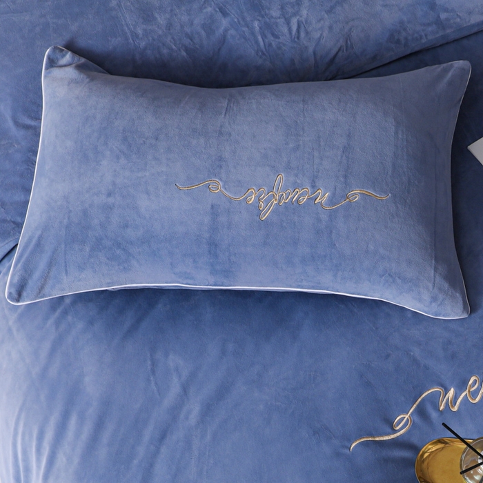 91家纺网 家纺一手货源 找家纺 （总）禧澜庭 2025新款A类婴儿绒宝宝绒牛奶绒纯色四件套-暖阳