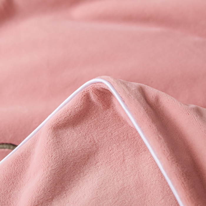 91家纺网 家纺一手货源 找家纺 禧澜庭 2025新款A类婴儿绒宝宝绒牛奶绒纯色四件套-暖阳 暖阳-豆沙粉