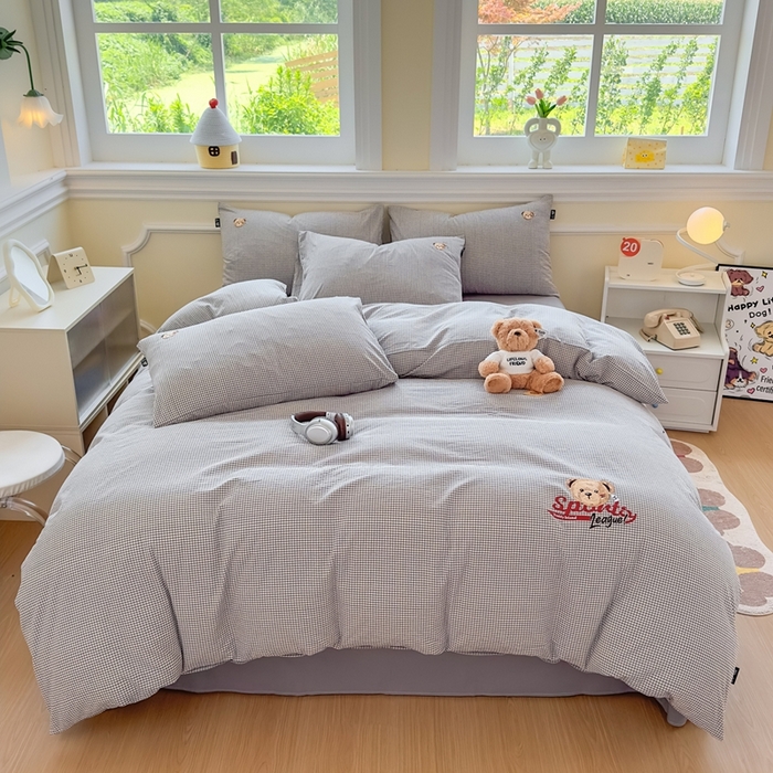 91家纺网 家纺一手货源 找家纺 （总）泰迪爱兰Teddy ISLAND 2025新款40支全棉印花刺绣四件套