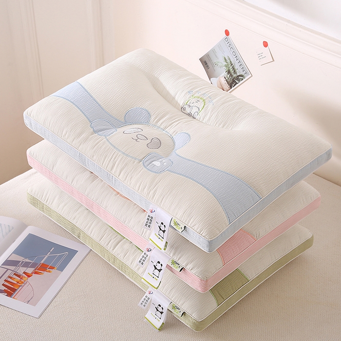 （总）金牛枕芯 2025新款枕头熊猫趴趴三色情侣系列亲肤护颈枕牵引枕头枕芯