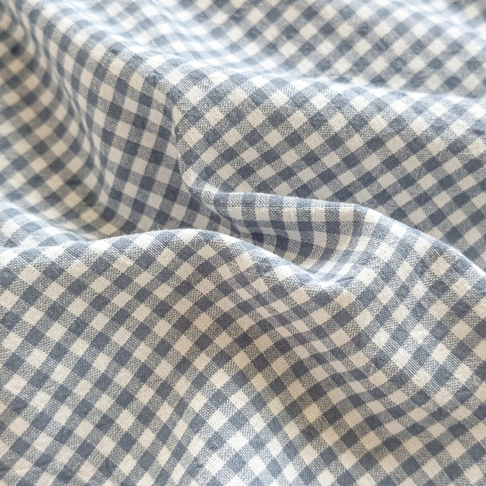 91家纺网 家纺一手货源 找家纺 泰迪爱兰Teddy ISLAND 2026新款全棉色织水洗棉格子绣花四件套 浅蓝密格